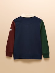 Joules Boys' Rugby Club Multi Colourblock Shirt - Image 2 of 4