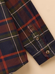 Joules Brushed Flannel Navy Check Checked Shirt - Image 4 of 4