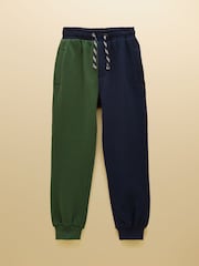 Joules Boys' Ted Green/Blue Cuffed Joggers - Image 1 of 5