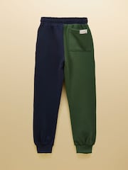 Joules Boys' Ted Green/Blue Cuffed Joggers - Image 2 of 5