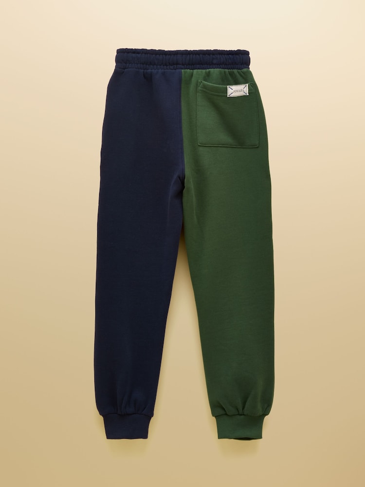 Joules Boys' Ted Green/Blue Cuffed Joggers - Image 2 of 5