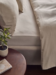 Natural Brushed Supersoft 100% Cotton Deep Fitted Sheet - Image 1 of 3