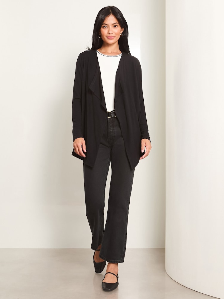 Lipsy Black Waterfall Cardigan - Image 3 of 4