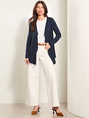 Lipsy Navy Waterfall Cardigan - Image 2 of 4