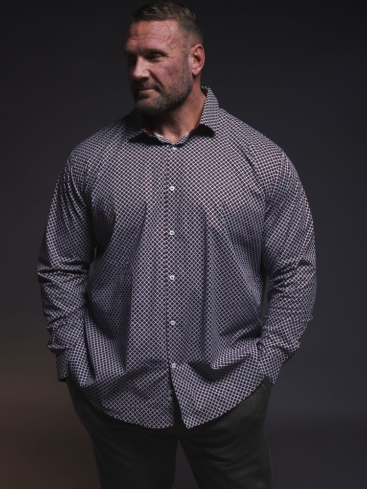 BadRhino Big & Tall Blue Formal Shirt - Image 5 of 7