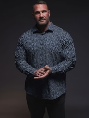 BadRhino Big & Tall Dark Blue Formal Shirt - Image 1 of 5