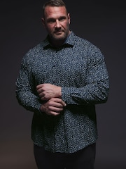 BadRhino Big & Tall Dark Blue Formal Shirt - Image 2 of 5