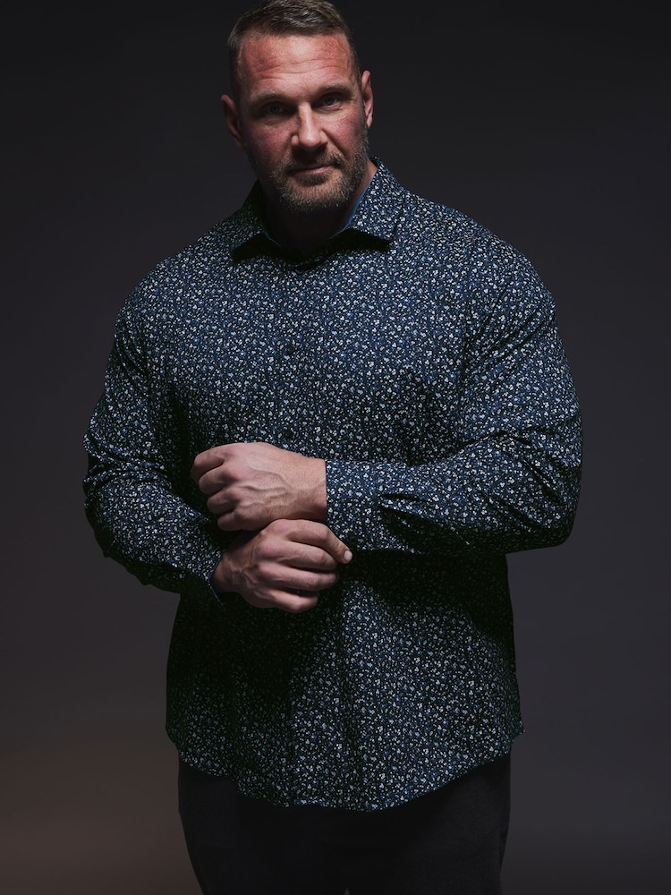 BadRhino Big & Tall Dark Blue Formal Shirt - Image 2 of 5
