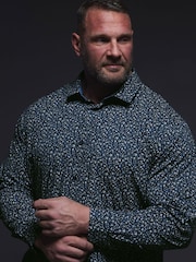 BadRhino Big & Tall Dark Blue Formal Shirt - Image 3 of 5