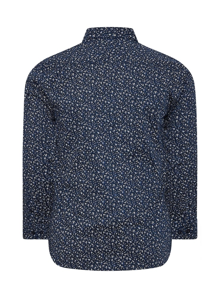 BadRhino Big & Tall Dark Blue Formal Shirt - Image 5 of 5