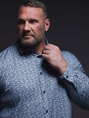 BadRhino Big & Tall Aqua Blue Formal Shirt - Image 1 of 6