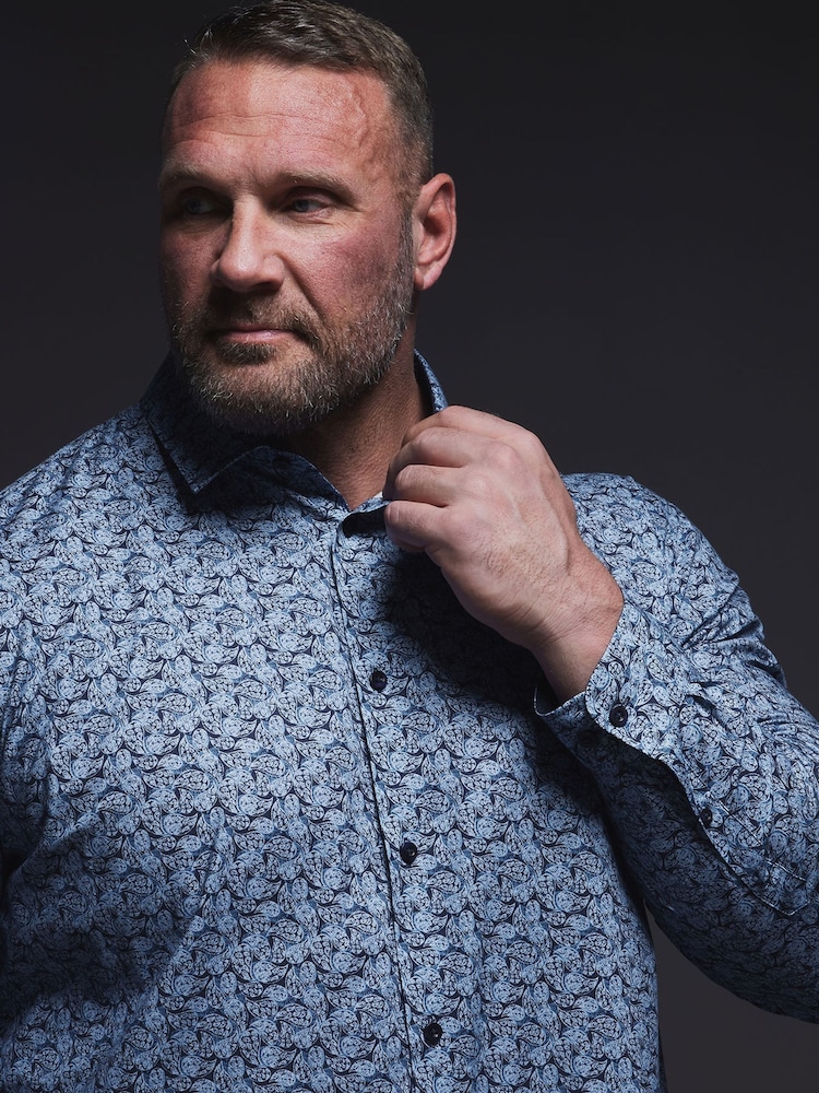 BadRhino Big & Tall Aqua Blue Formal Shirt - Image 1 of 6