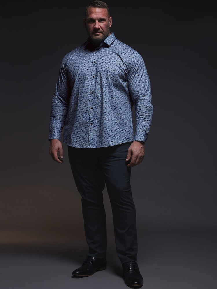 BadRhino Big & Tall Aqua Blue Formal Shirt - Image 2 of 6