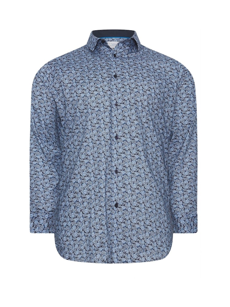 BadRhino Big & Tall Aqua Blue Formal Shirt - Image 5 of 6