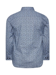 BadRhino Big & Tall Aqua Blue Formal Shirt - Image 6 of 6