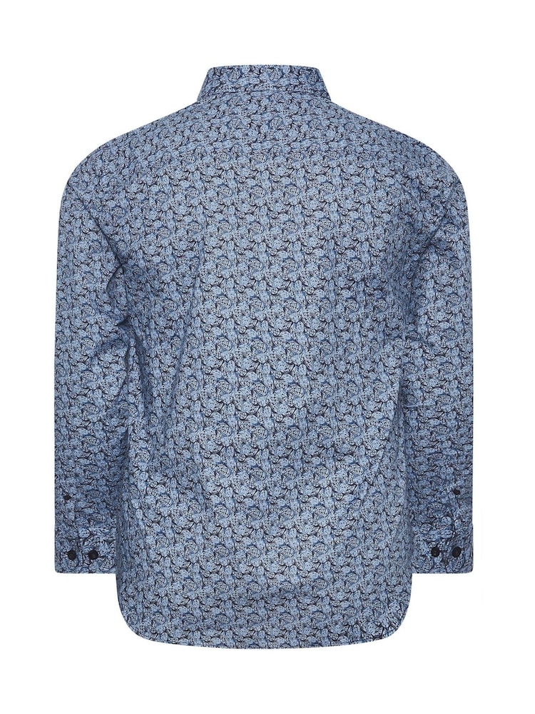 BadRhino Big & Tall Aqua Blue Formal Shirt - Image 6 of 6