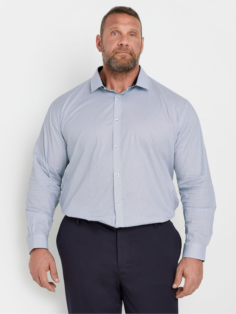 BadRhino Big & Tall Berry Blue Formal Shirt - Image 1 of 5