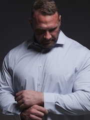 BadRhino Big & Tall Berry Blue Formal Shirt - Image 2 of 5