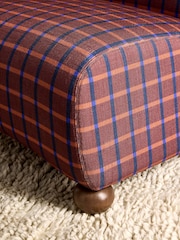 MADE.COM Cale Check Rust Brown Elwen Accent Chair - Image 2 of 5