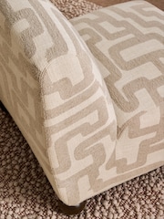 MADE.COM Clyde Abstract Weave Natural Sand Elwen Accent Chair - Image 3 of 5