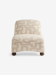 MADE.COM Clyde Abstract Weave Natural Sand Elwen Accent Chair - Image 5 of 5