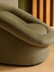 MADE.COM Fern Green Velvet Seattle Accent Chair - Image 2 of 5