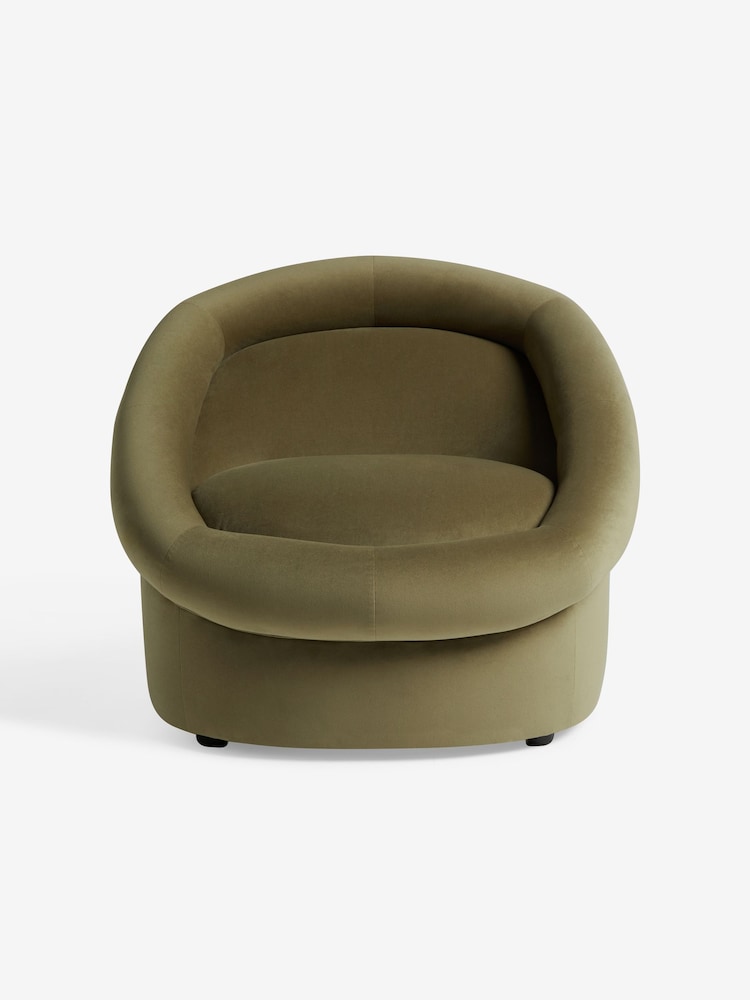 MADE.COM Fern Green Velvet Seattle Accent Chair - Image 5 of 5