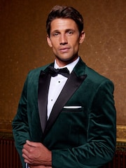 Skopes Green Tailored Fit Jive Velvet Jacket - Image 3 of 6
