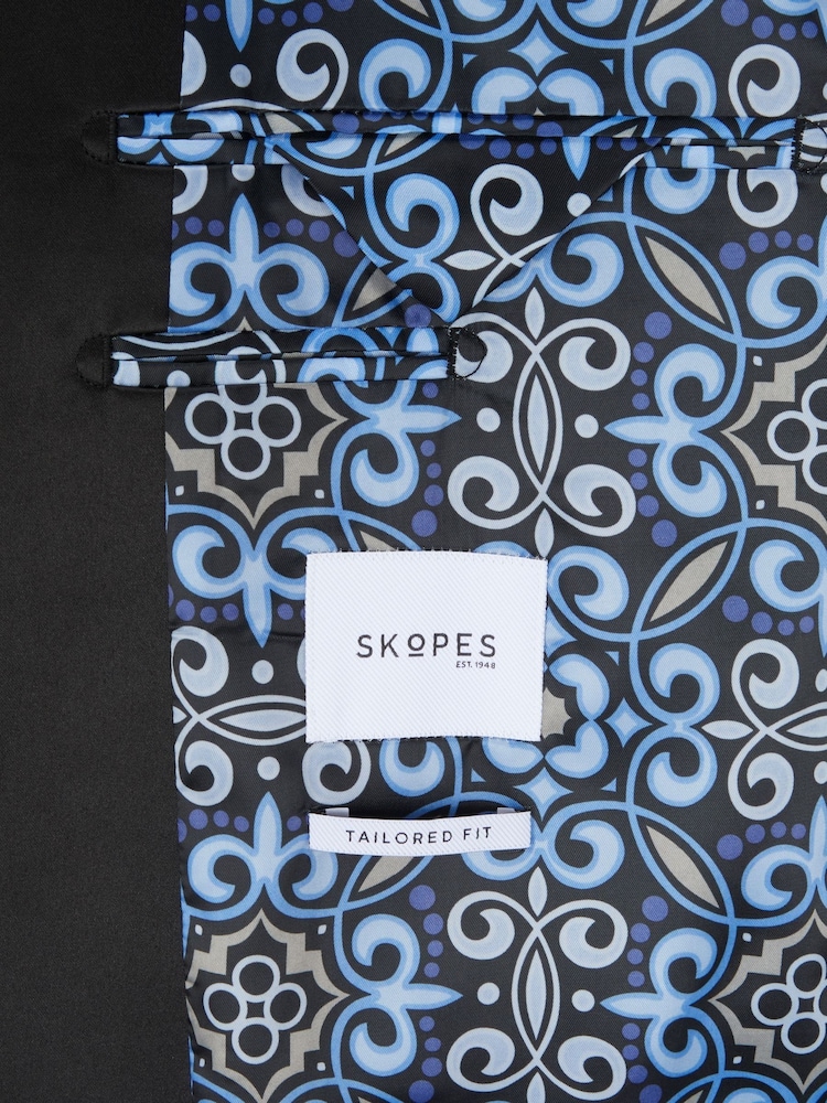 Skopes Blue Tailored Fit Jive Velvet Jacket - Image 7 of 7