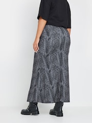 Yours Curve Grey Limited Snake Maxi Skirt - Image 3 of 5