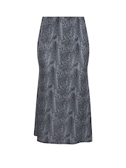 Yours Curve Grey Limited Snake Maxi Skirt - Image 5 of 5