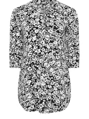 Yours Curve Black Jersey Long Sleeve Blouse - Image 5 of 5