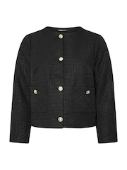 Yours Curve Black Boucle Jacket - Image 1 of 1