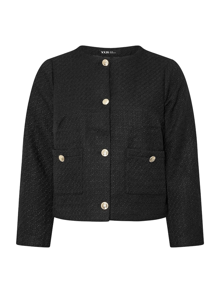Yours Curve Black Boucle Jacket - Image 1 of 1
