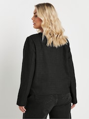 Yours Curve Black Boucle Jacket - Image 3 of 5
