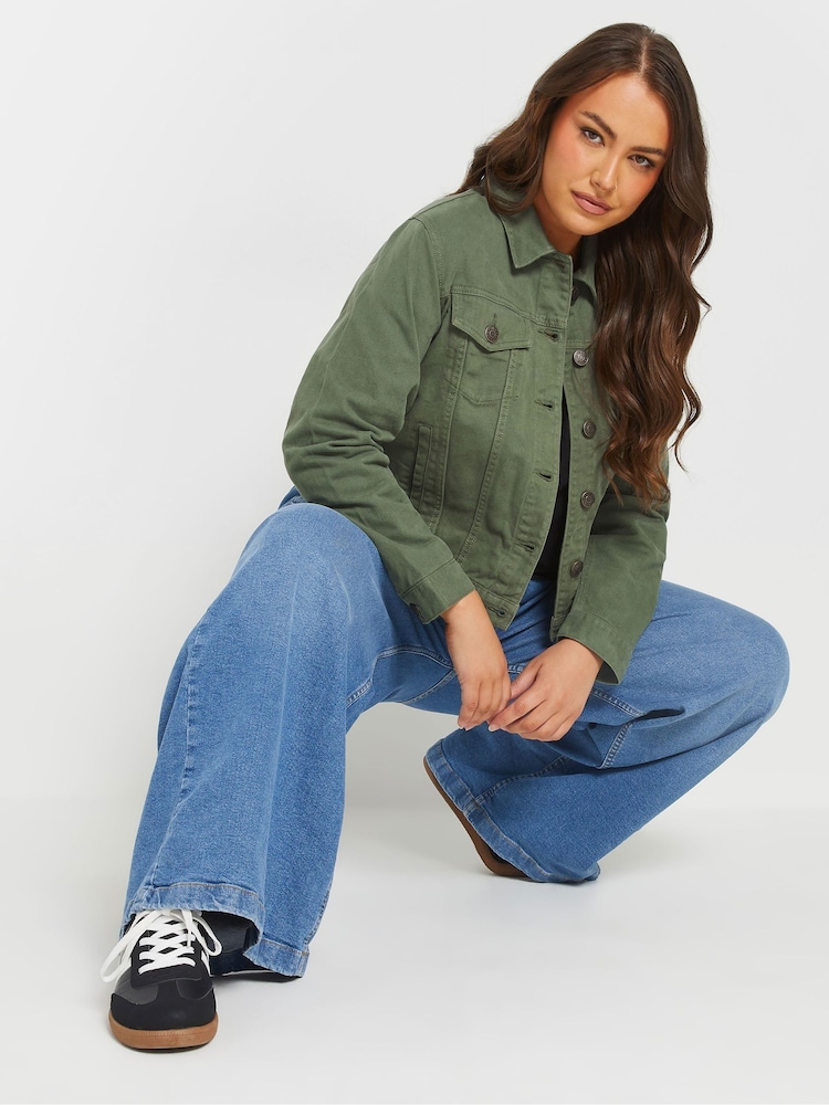 Yours Curve Green Classic Denim 100% Cotton Jacket - Image 2 of 5