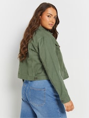 Yours Curve Green Classic Denim 100% Cotton Jacket - Image 3 of 5