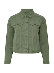Yours Curve Green Classic Denim 100% Cotton Jacket - Image 5 of 5