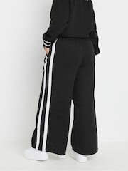 Yours Curve Black Side Stripe Wide Leg Joggers - Image 3 of 5