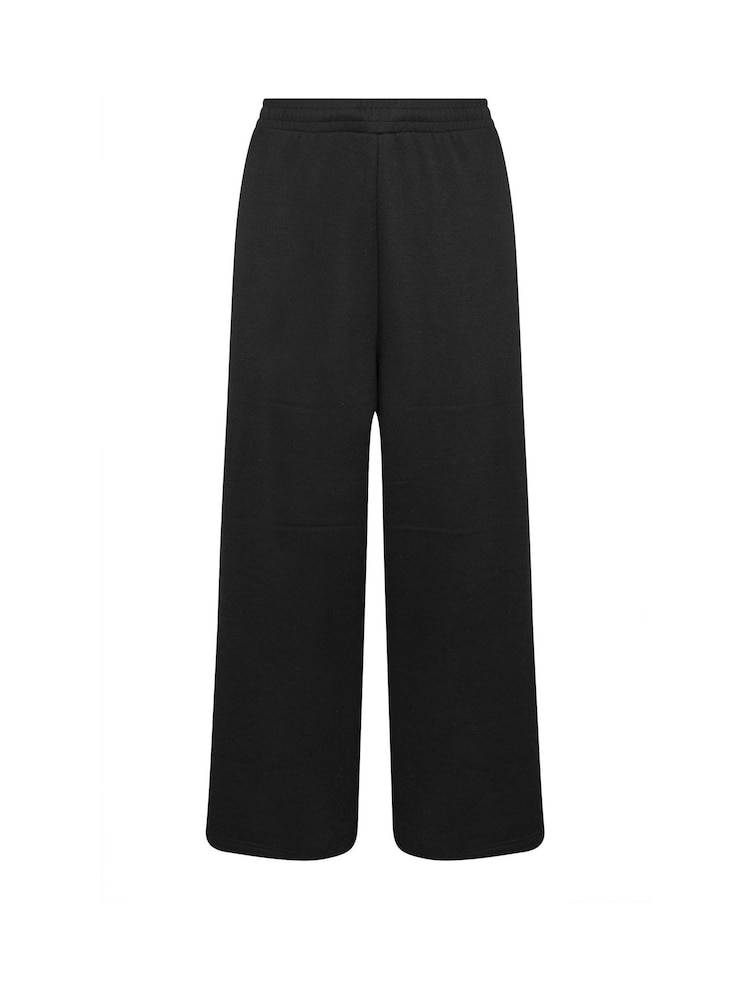 Yours Curve Black Side Stripe Wide Leg Joggers - Image 5 of 5