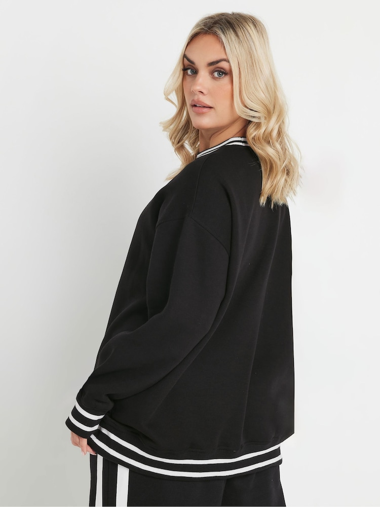 Yours Curve Black Les Archives Sweatshirt - Image 3 of 5