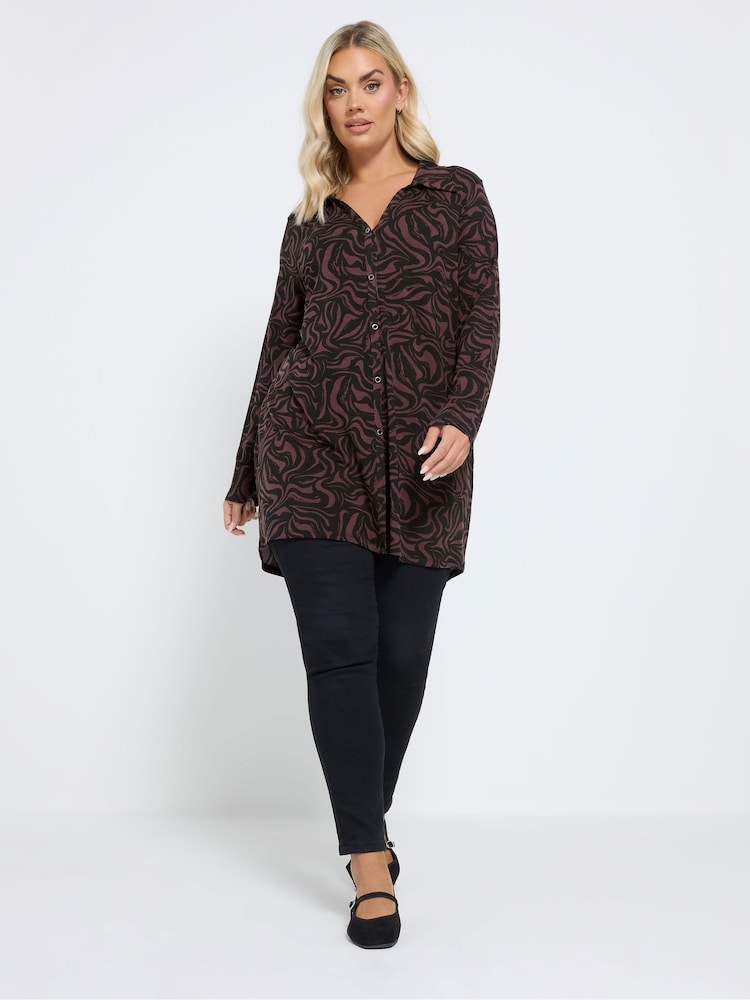 Yours Curve Natural Long Sleeve Shirt - Image 2 of 5