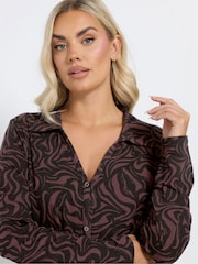 Yours Curve Natural Long Sleeve Shirt - Image 4 of 5