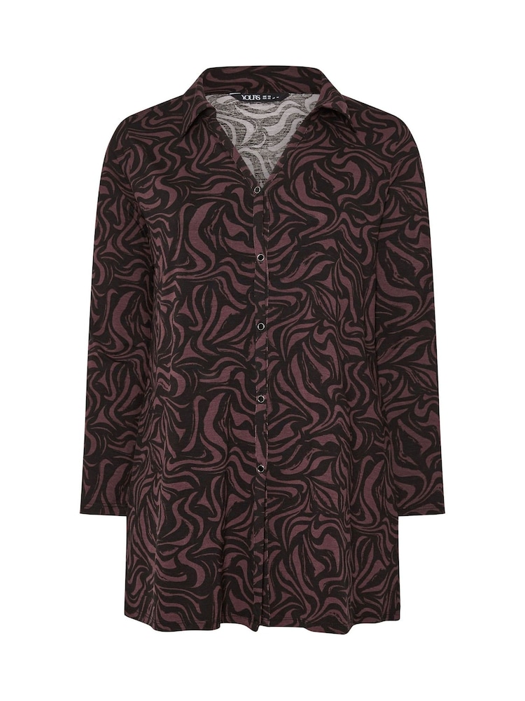 Yours Curve Natural Long Sleeve Shirt - Image 5 of 5