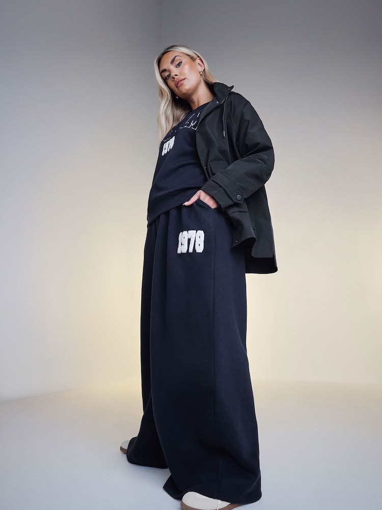 Yours Curve Stockholm 1978 Wide Leg Joggers - Imagen 1 de 6 Yours Curve Stockholm 1978 Wide Leg Joggers - Imagen 1 de 6