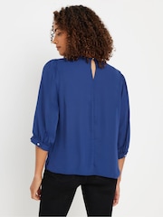 M&Co Blue Bead Neckline Blouse - Image 4 of 5