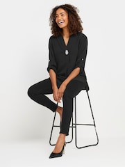 M&Co Black Button Detail Blouse - Image 3 of 6