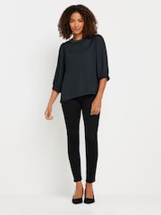 M&Co Black Bead Neckline Blouse - Image 2 of 5