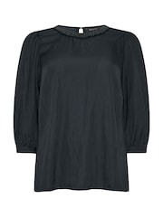 M&Co Black Bead Neckline Blouse - Image 5 of 5