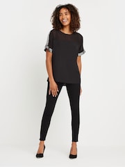 M&Co Black Sequin Shoulder Blouse - Image 3 of 5